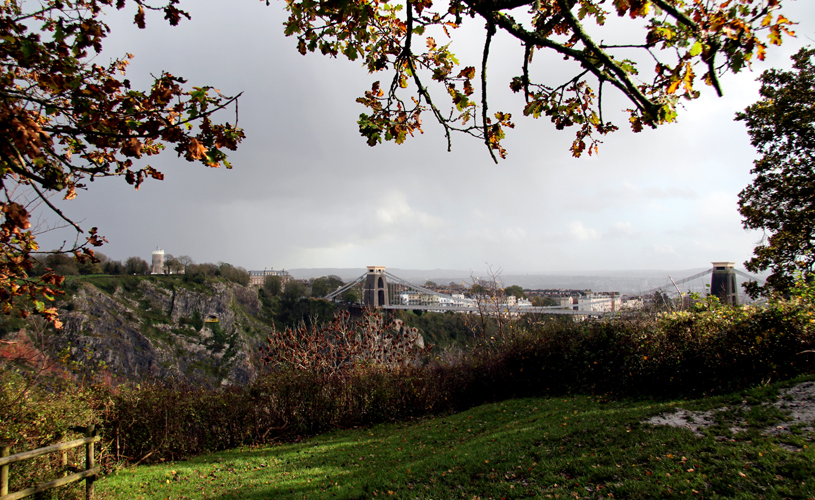 View of Clifton Suspension Bridge and the Avon Gorge from Leigh Woods